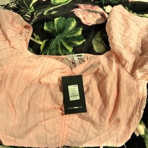 Peach Ruffle Crop Top Size Small